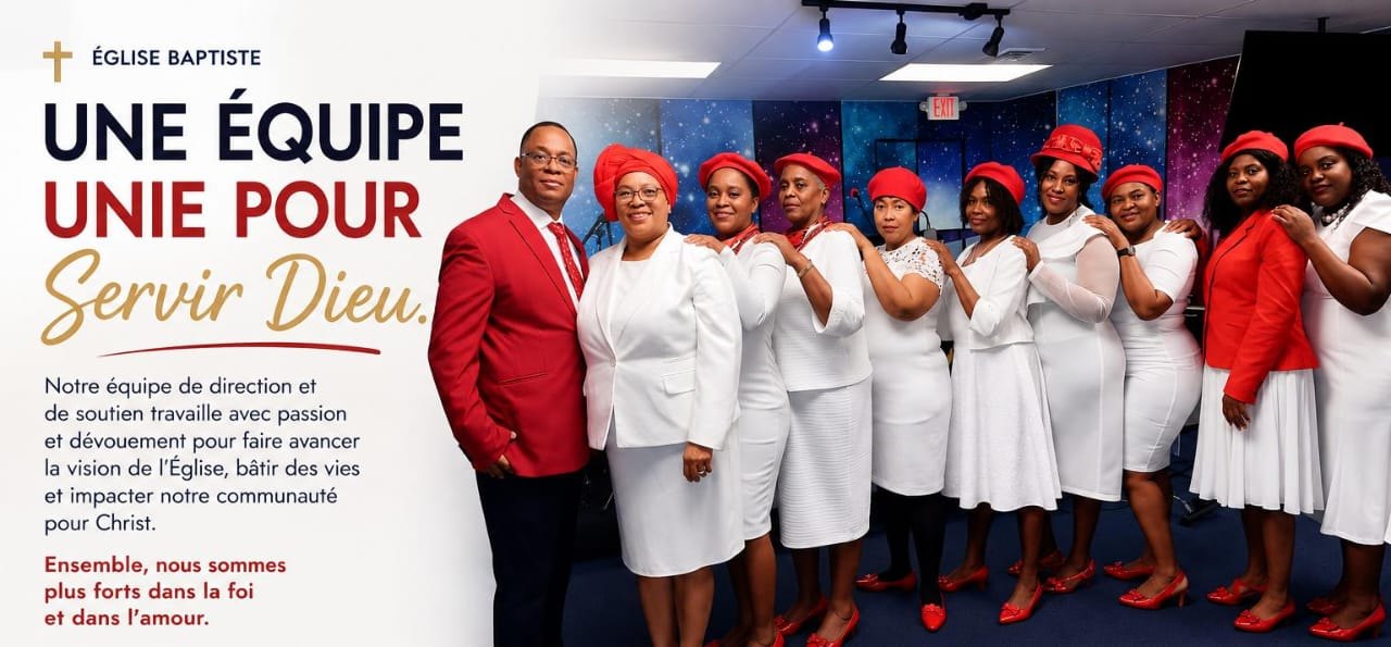 L'équipe de direction et de soutien de l'Église Baptiste Béraca Boston